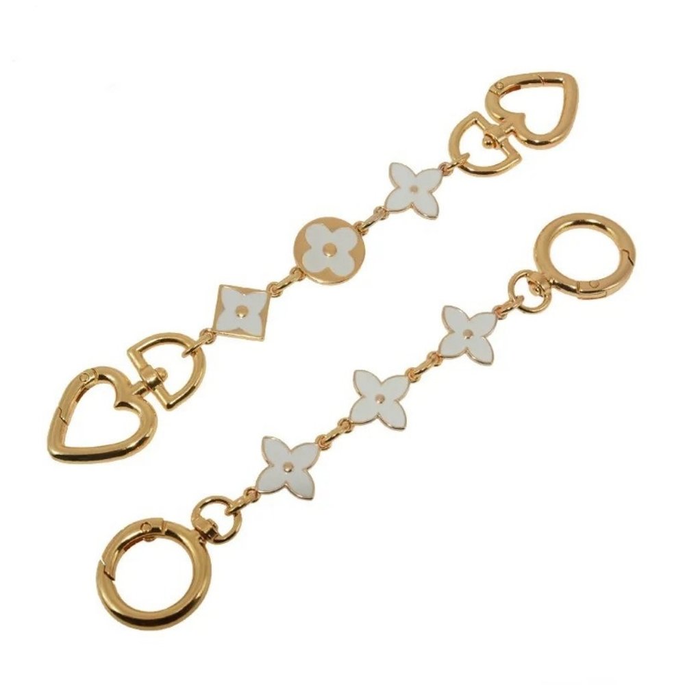 Louis Vuitton Style Triple Fleur Handbag Strap Extender/Bag Charm NWT